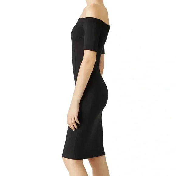 AMANDA UPRICHARD Off The Shoulder Little Black Dress Size Medium - Picture 1 of 6